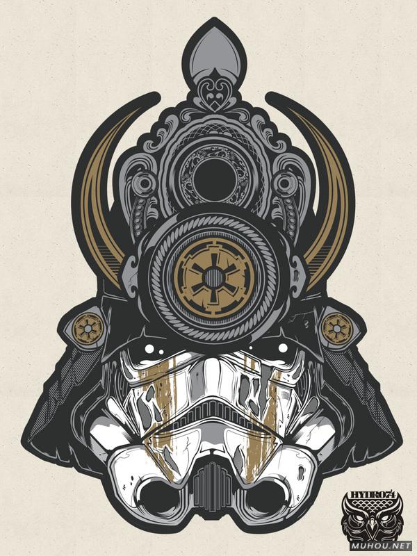 【大师作品】247P超级插画狂人Joshua M. Smith骷髅/动物风格T恤/饰品作品[一]