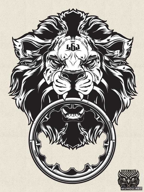 【大师作品】247P超级插画狂人Joshua M. Smith骷髅/动物风格T恤/饰品作品[一]