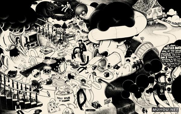【大师作品】Mcbess黑白线条超现实插画