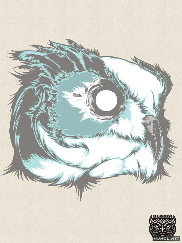 【大师作品】247P超级插画狂人Joshua M. Smith骷髅/动物风格T恤/饰品作品[一]