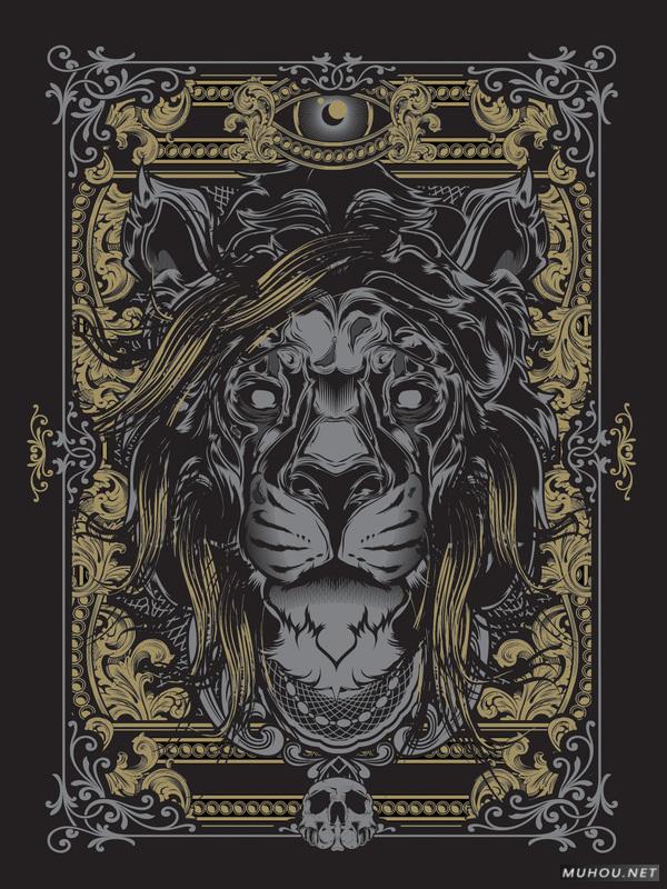 【大师作品】247P超级插画狂人Joshua M. Smith骷髅/动物风格T恤/饰品作品[一]