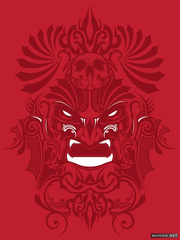 【大师作品】247P超级插画狂人Joshua M. Smith骷髅/动物风格T恤/饰品作品[一]