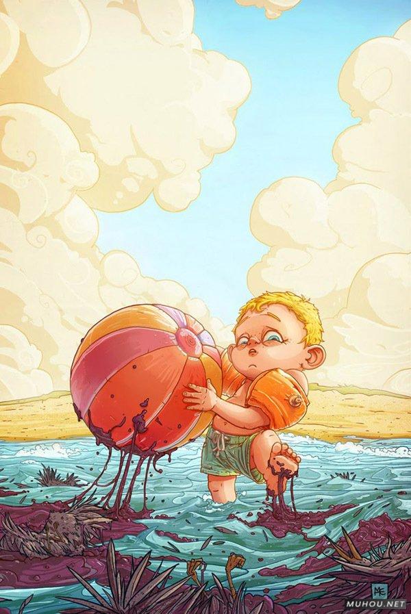 【大师作品】波兰插画家Dziekan细腻与寓意绘画作品 [18P]