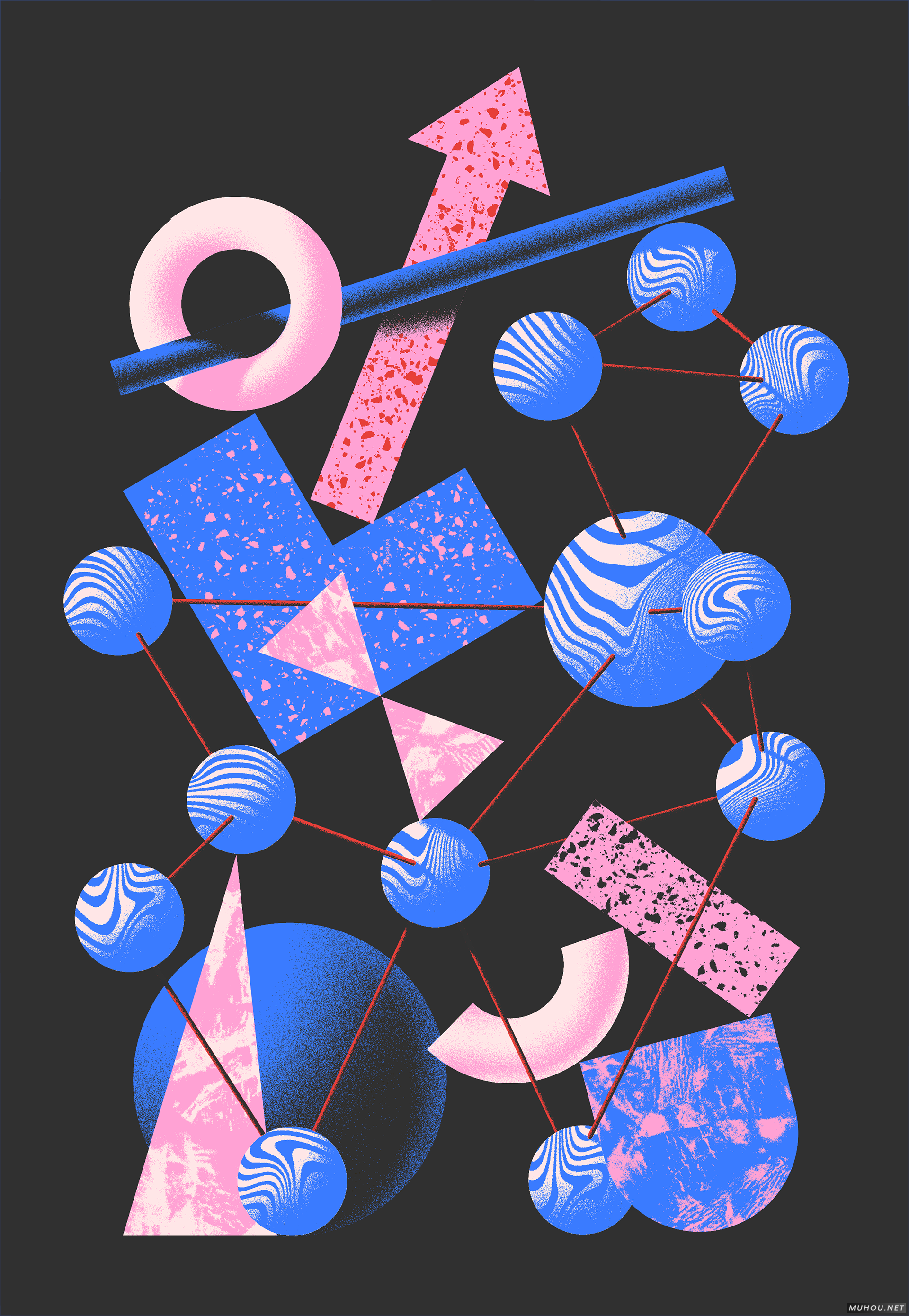 作者:商业卡通插画,构成插画,插画设计,顶尖视觉创意cc