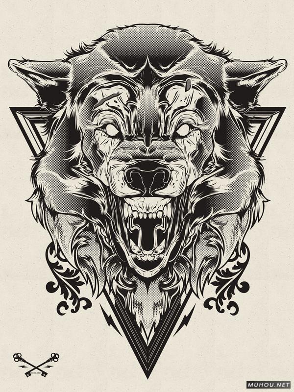 【大师作品】247P超级插画狂人Joshua M. Smith骷髅/动物风格T恤/饰品作品[一]