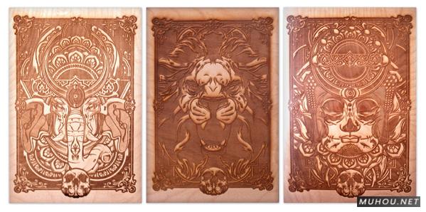 【大师作品】247P超级插画狂人Joshua M. Smith骷髅/动物风格T恤/饰品作品[一]