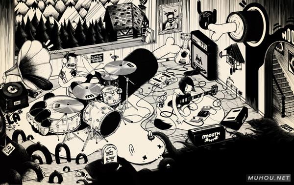 【大师作品】Mcbess黑白线条超现实插画