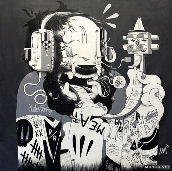【大师作品】Mcbess黑白线条超现实插画