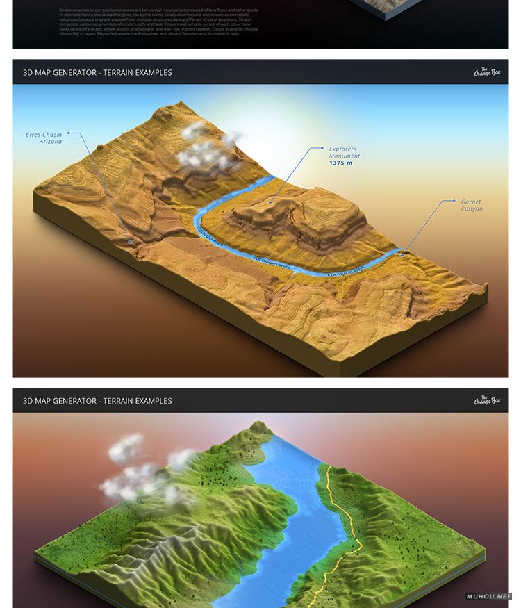 PS插件3D Map Generator汉化版2D3D立体三维地图地形生成器 4套全破解版