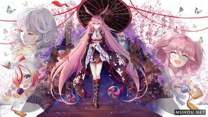 【美术插画】acg绘画：崩坏3，八重樱插图