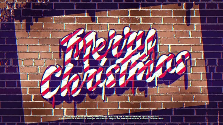 AE模板|涂鸦标志墙壁logo视频素材模板#Graffiti Logo