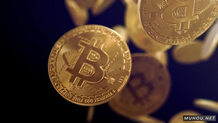 AE模板|比特币金币钱币logo标志视频素材模板#Bitcoin Logo