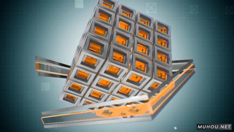 立方体LOGO标志三维多维数据集AE视频模板