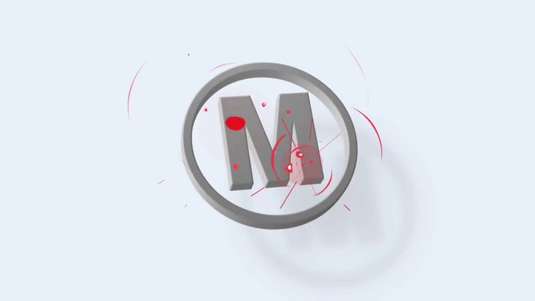 AE模板|简单三维旋转logo标志动态视频#Simple Paint Drops Logo