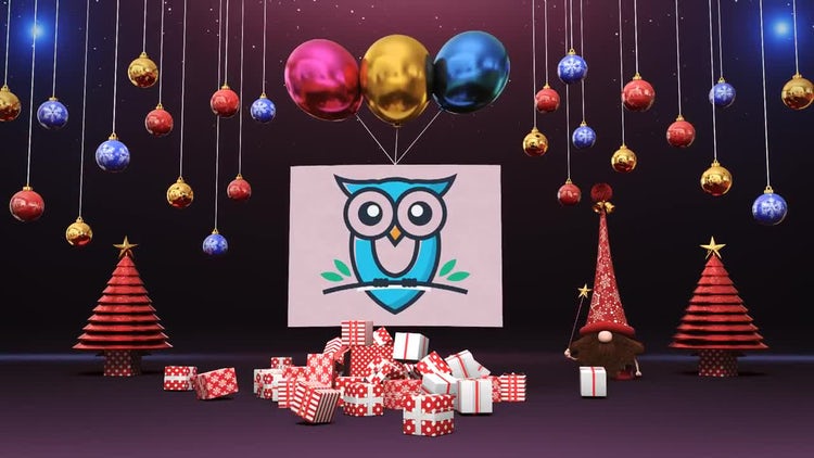 AE模板|圣诞节日魔法礼物包装视频素材模板2#Christmas Gnome Ident 2插图