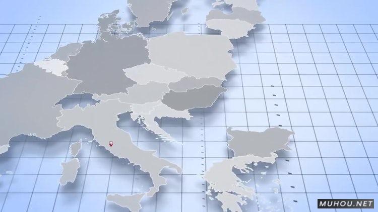 AE模板|欧盟国家地图连线数据图视频模板#EU - Countries In The European Union插图