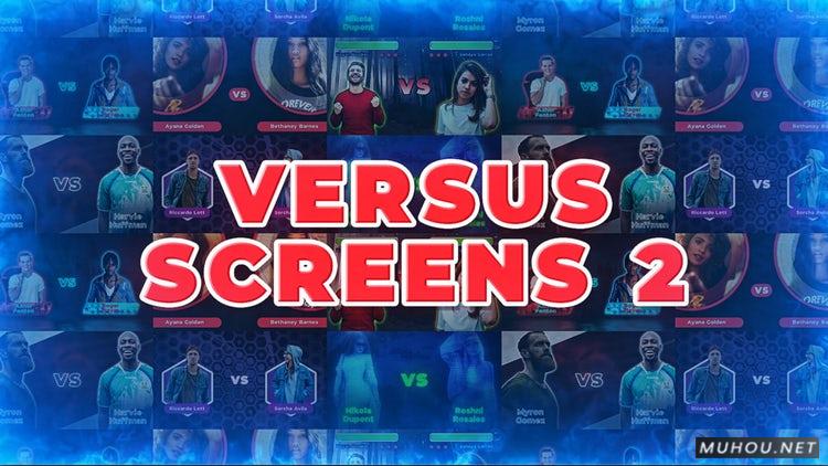 AE模板|明星人物对比vs/pk视频素材模版2#Versus Screens 2插图