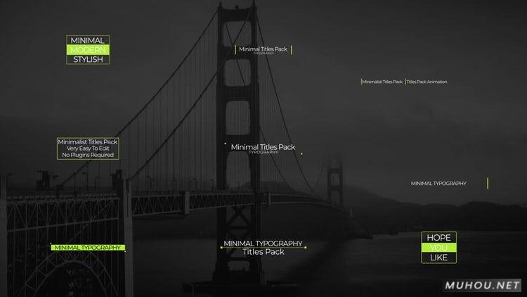 AE模板|迷你标题可编辑素材包视频4k下载V5#Minimal Titles Pack V5