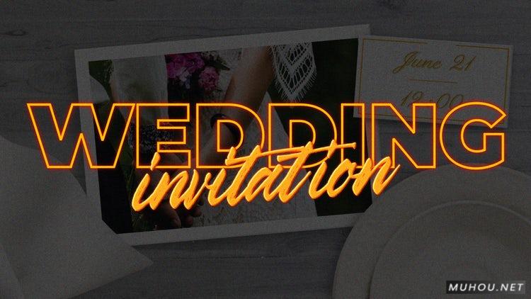 AE模板|婚礼请柬电子贺卡包装视频模板#Wedding Invitation插图