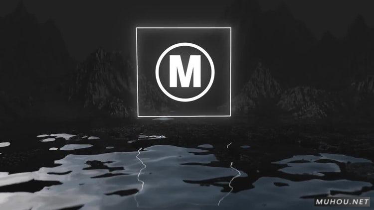 AE模板|暗色系水面logo标志视频模板#Dark Water Logo