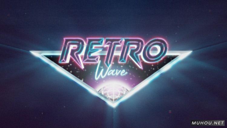 Retro Wave音乐现场粒子片头AE视频模板