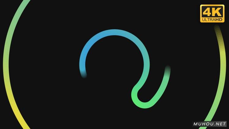 漩涡线条彩色logo标志视频AE模板