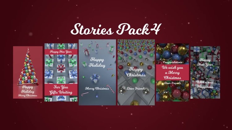 AE模板|故事包4：圣诞节竖屏礼物包装视频素材#Stories Pack 4: Christmas（手机模板）插图
