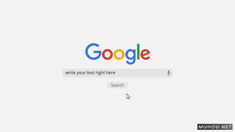 AE模板|谷歌搜索标志鼠标点击logo视频模板#Google Search Logo