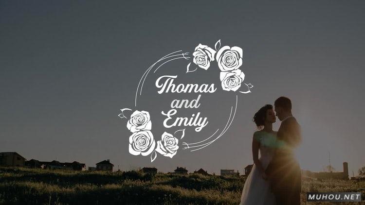 AE模板|婚礼头衔花纹文字包装视频模板#Wedding Titles插图