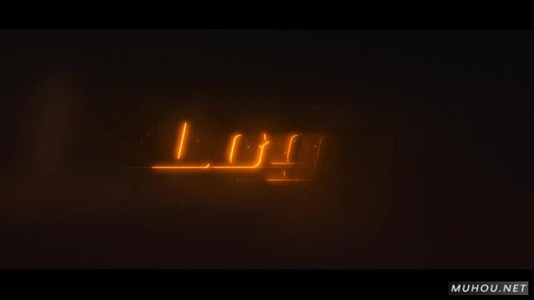 AE模板|边缘发光标志logo黑暗轮廓视频模板#Edge Glow Logo