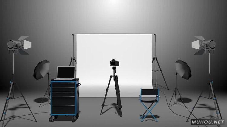 AE模板|摄影棚摄影器材logo标志视频模板#Photo Studio Logo
