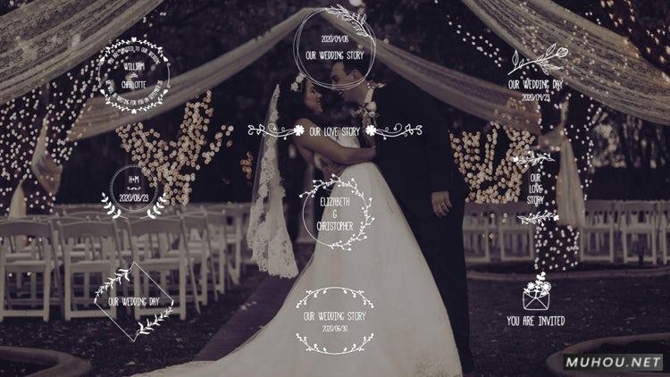 AE模板|10套优雅的婚礼头衔花纹文字视频模板#Elegant Wedding Titles插图