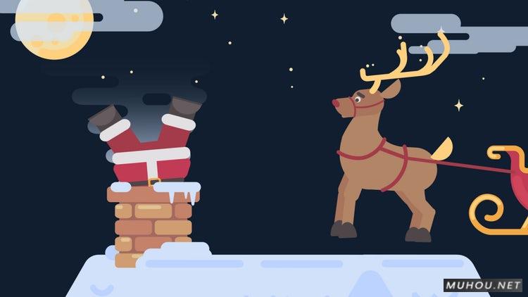 AE模板|圣诞节麋鹿logo标志卡通视频片头#Merry Christmas Logo插图