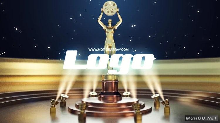 AE模板|电影奖聚光灯奥斯卡年会logo标志视频模板#Movie Awards Logo