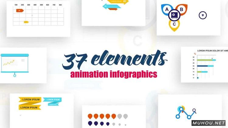 AE模板|INS风格可视化信息图形学第18卷素材视频#Infographics Vol.18