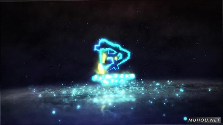 AE模板|暗能量标志粒子激光logo视频模板#Dark Energy Logo Reveal