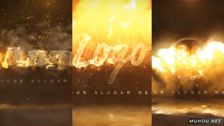 AE模板|消防标志包火焰燃烧logo熔炼视频模板#Fire Logo Pack 3