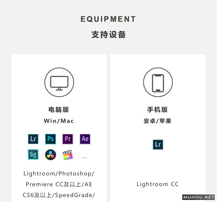 Luts调色预设：视频调色（LR-PR-AE-PS-FCPX-达芬奇）