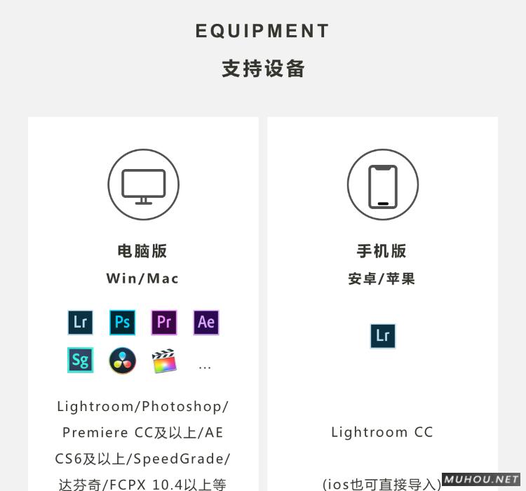 Luts调色预设：视频调色（LR-PR-AE-PS-FCPX-达芬奇）