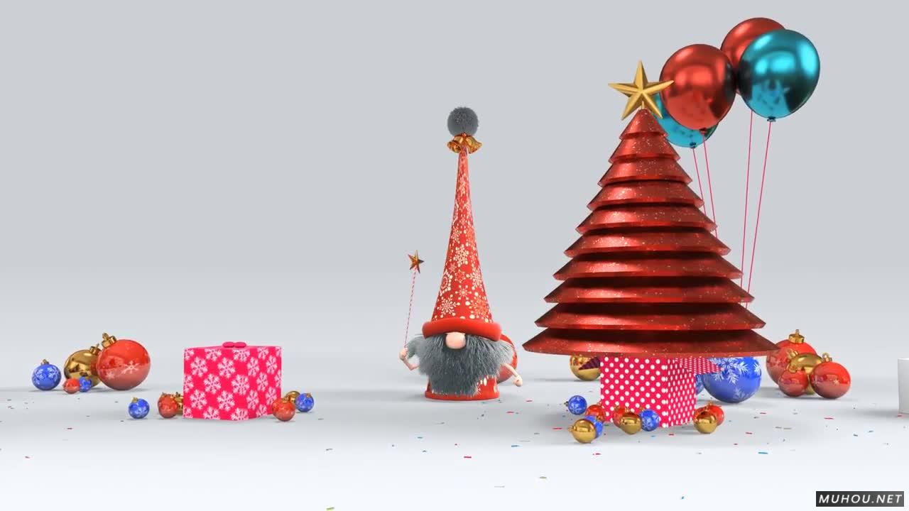 圣诞侏儒标识LOGO素材AE视频模板插图