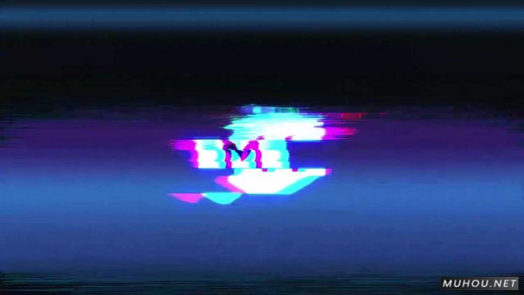 超酷抖动故障标志#Glitch LogoAE视频模板