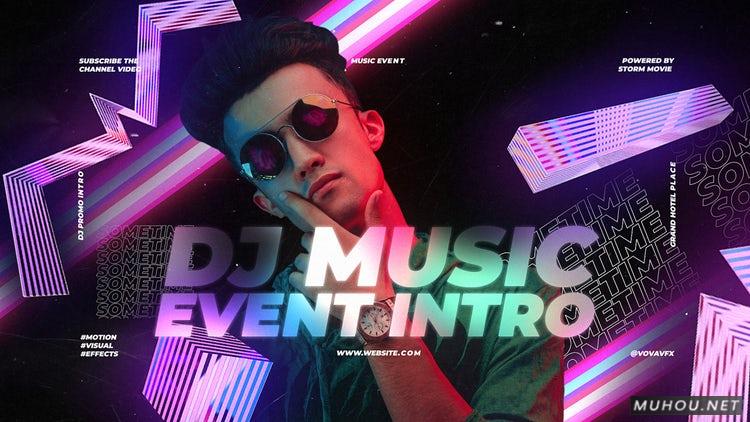 音乐节、DJ集、迪斯科舞厅舞台DJ Music Event IntroAE视频模板插图