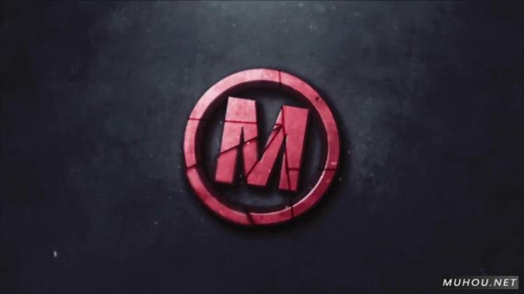 旋转的机械拼贴金属logo标志 Pieces Logo RevealAE视频模板