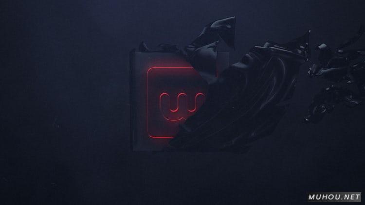 深色泪痕标志Dark Tear Logo特效AE视频模板