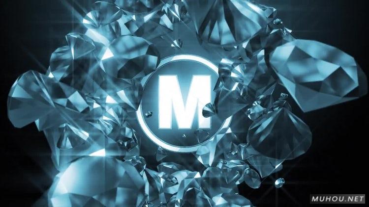 三维钻石标志Diamond 水晶logo演绎AE视频模板