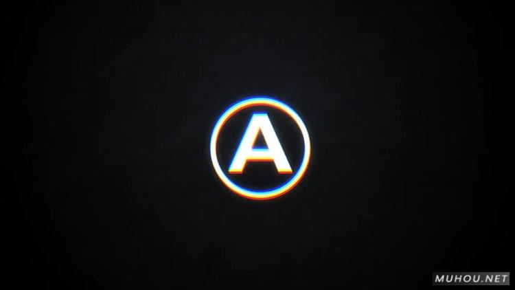 浮华的标志Glitchy LogoAE视频模板