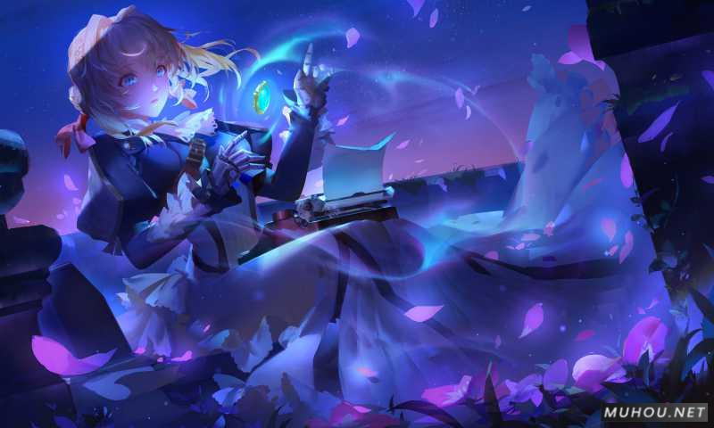 【美术插画】acg绘画：紫罗兰永恒花园插图6