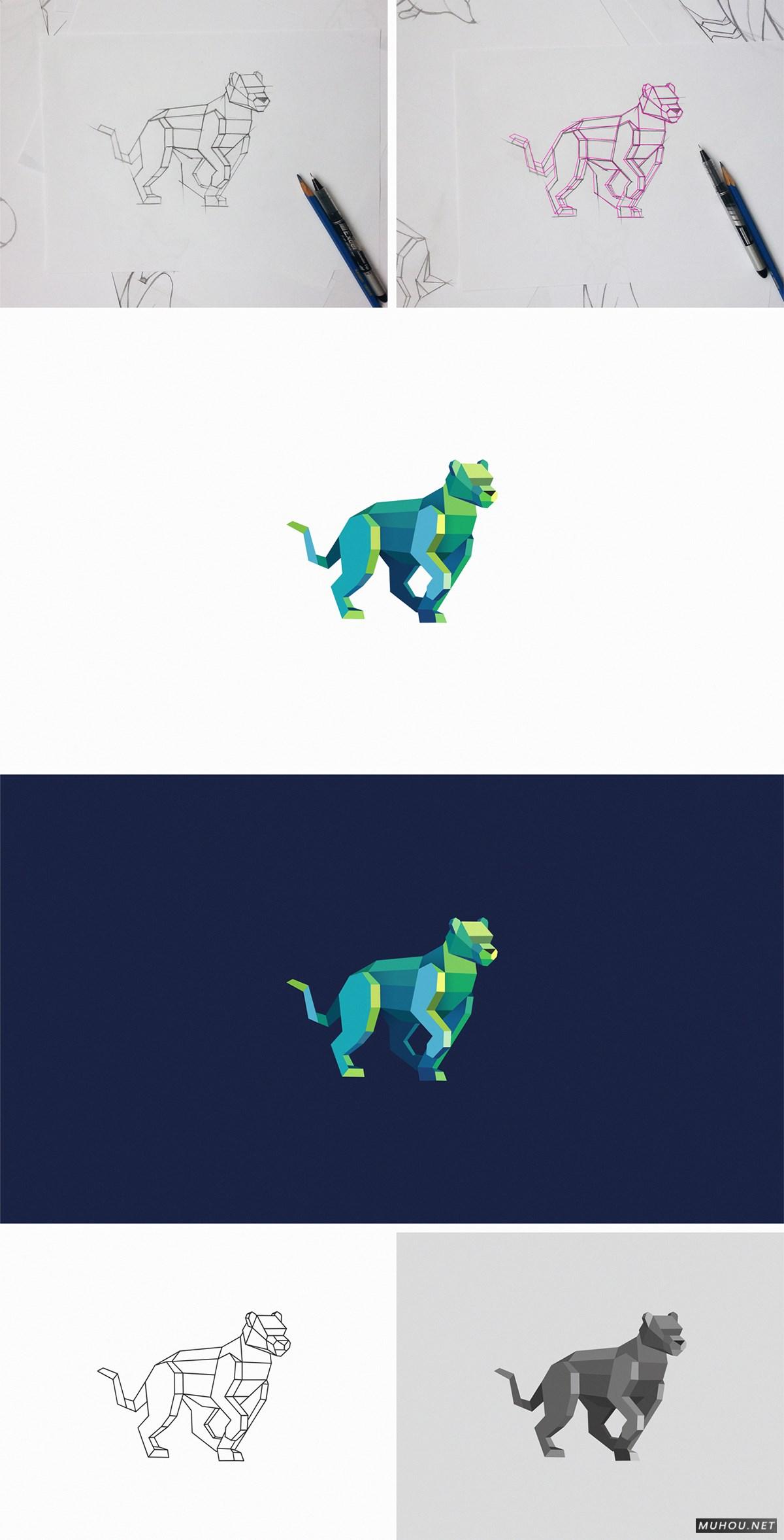 【标志设计】以色列Yuri Kartashev彩色几何动物图形LOGO设计 [70P] 2/2