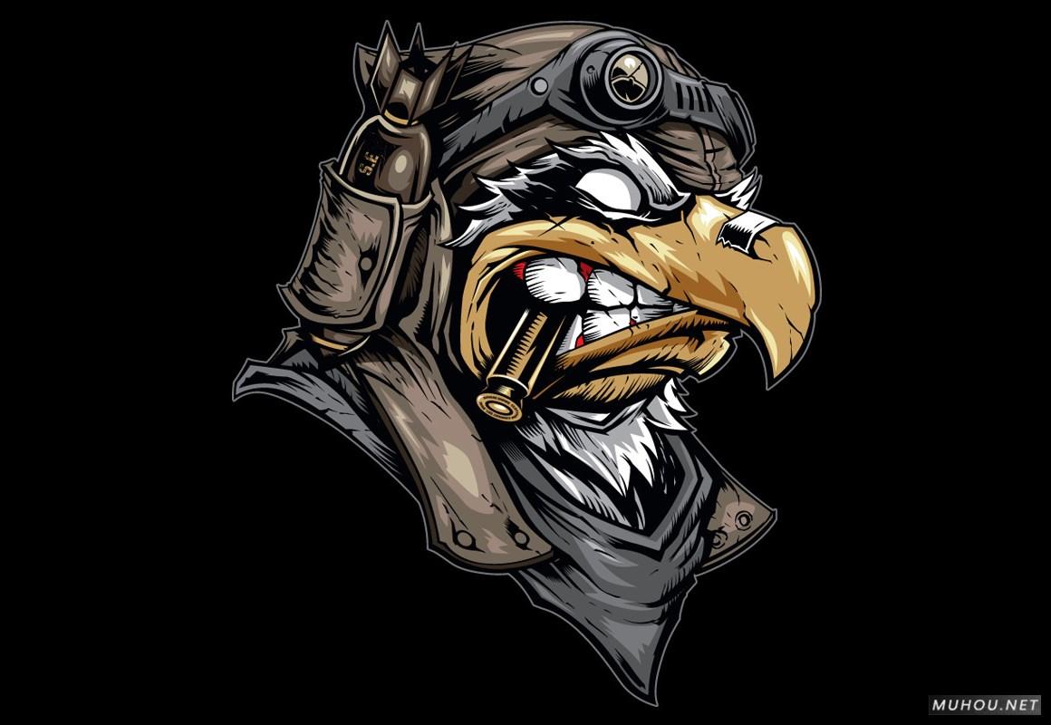 【标志设计】美国Dayne Henry Jr插画版动物头像LOGO设计 [41P]