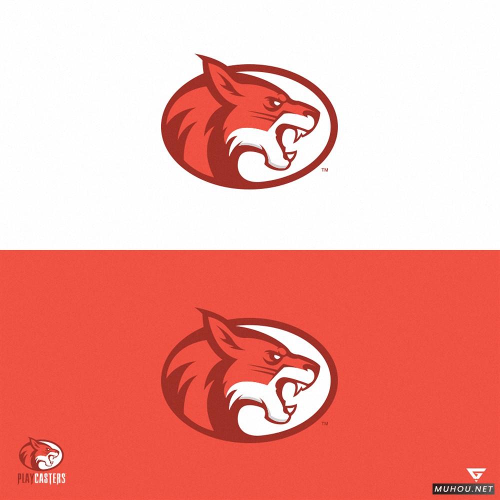 【标志设计】TRAVIS粗犷笔触动物体育LOGO设计 [13P]